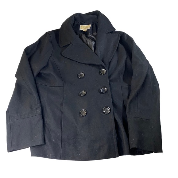 Michael Kors Double Breasted Wool Blend PeaCoat Women's Jacket XL - Picture 1 of 7